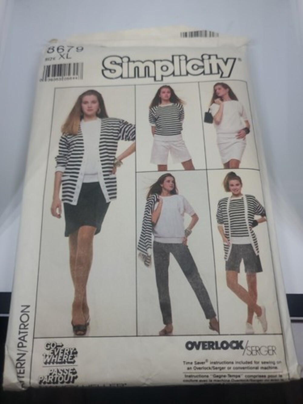 simplicity 8679 PATTERN Size  Extra Large Pants Shorts Skirt Cardigan Top